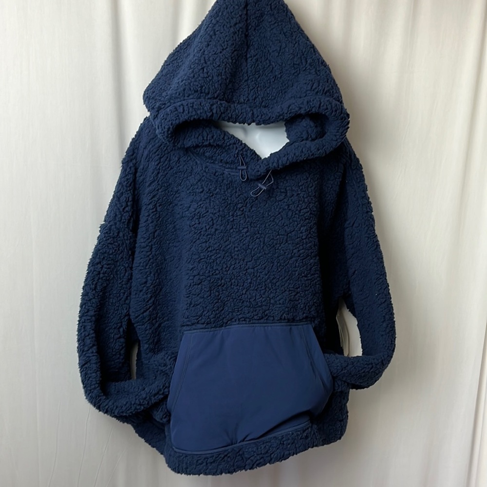 NWT ZELLA CASSIE FAUX SHEARLING PULLOVER HOODIE SIZE XXL